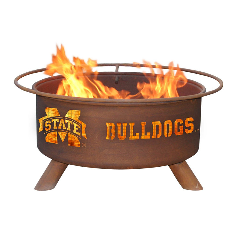 Collegiate Series Round Steel Fire Pit, Mississippi State