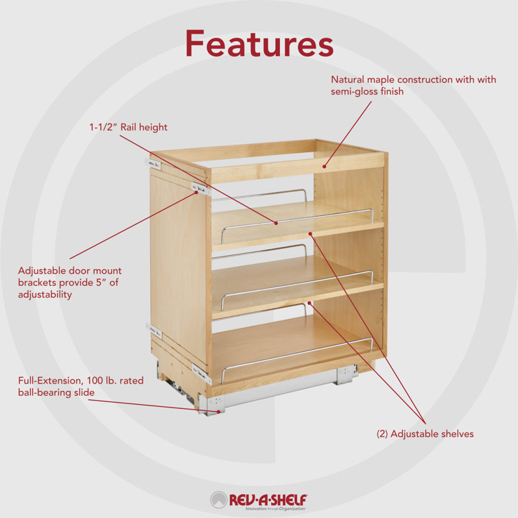 Pullout Cabinet Storage Drawer 25-1/16 Wide