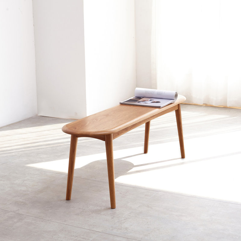 Oak Wood Living & Dining Space Bench - Build, Half-Round, Wide Seat Solid For Home Decoration Strong, Versatile Piece