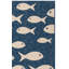 Tapis intérieur / extérieur bleu marine / beige Avani-967166007