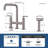 Brass 8" Deck Mount Bridge Kitchen Faucet With Brass Pull Out Side Sprayer, 4-hole Double Handle Ktichen Faucet