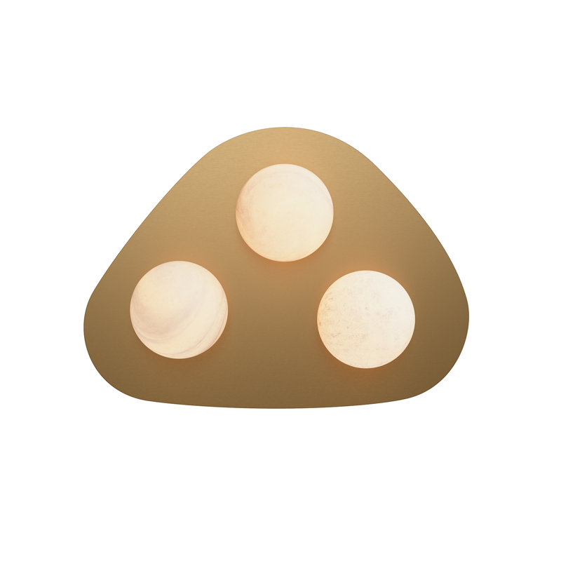 Rhoads Flush Mount (Oil Rubbed Bronze), Natural Brass