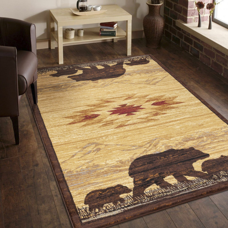 Tapis en polypropylène durable pour le style chalet rustique et les endroits très fréquentés