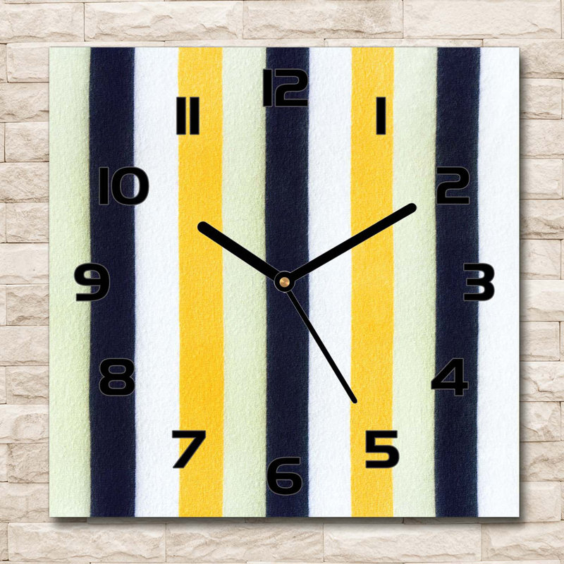 Glass Wall Clock, Black