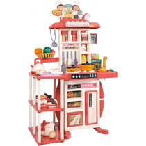 Kayannuo Christmas Clearance New Red Mini Kitchen Pretend Play Cooking Set  Cabinet Stove Girls Toy Gift Christmas Gifts 