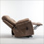 Fauteuil inclinable électrique inclinable en velours 26 po avec massage Chauffage | Noyer brun