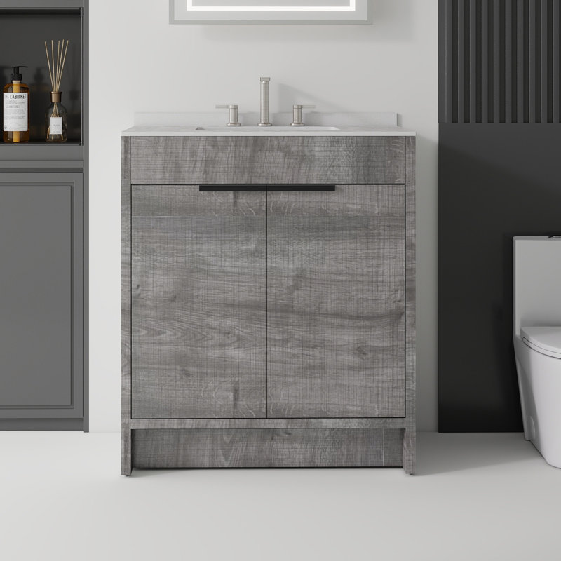 Meuble-lavabo autoportant avec lavabo