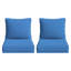 Housses de coussin de chaise de patio 8 pièces individuelles - 4 po d'épaisseur remplaçables hydrofuges pour canapé modulaire à 4 places-590443443