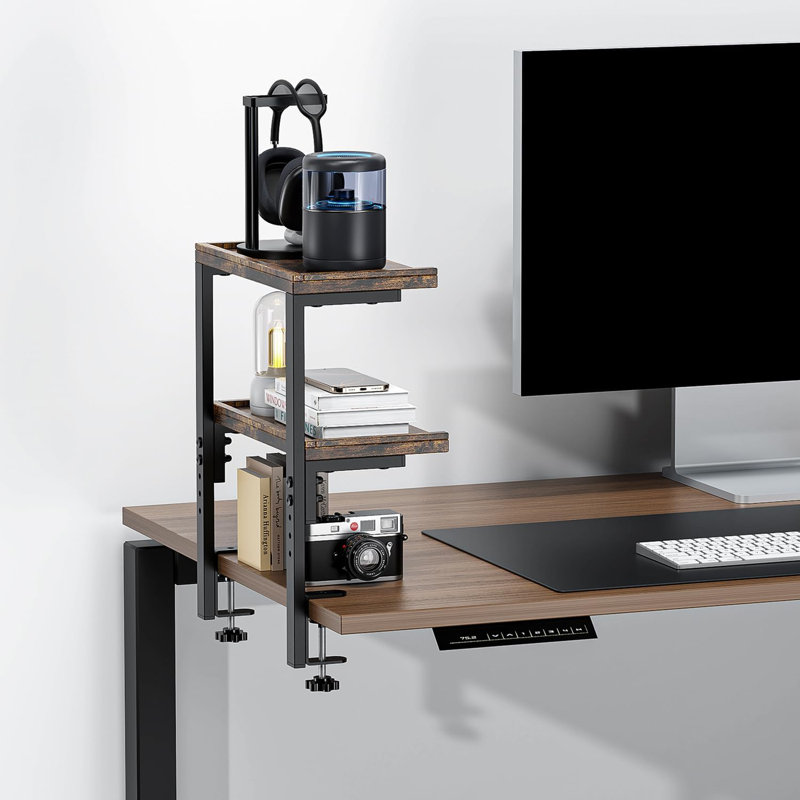 Desk Shelf, Brown/Black