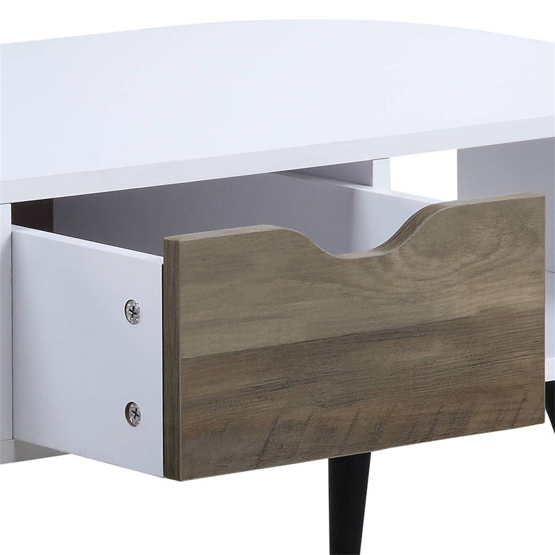 Halima White & Black Finish Coffee Table