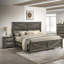 Ensemble de 3 tables de chevet de style très grand rustique gris 3 pièces-604612075