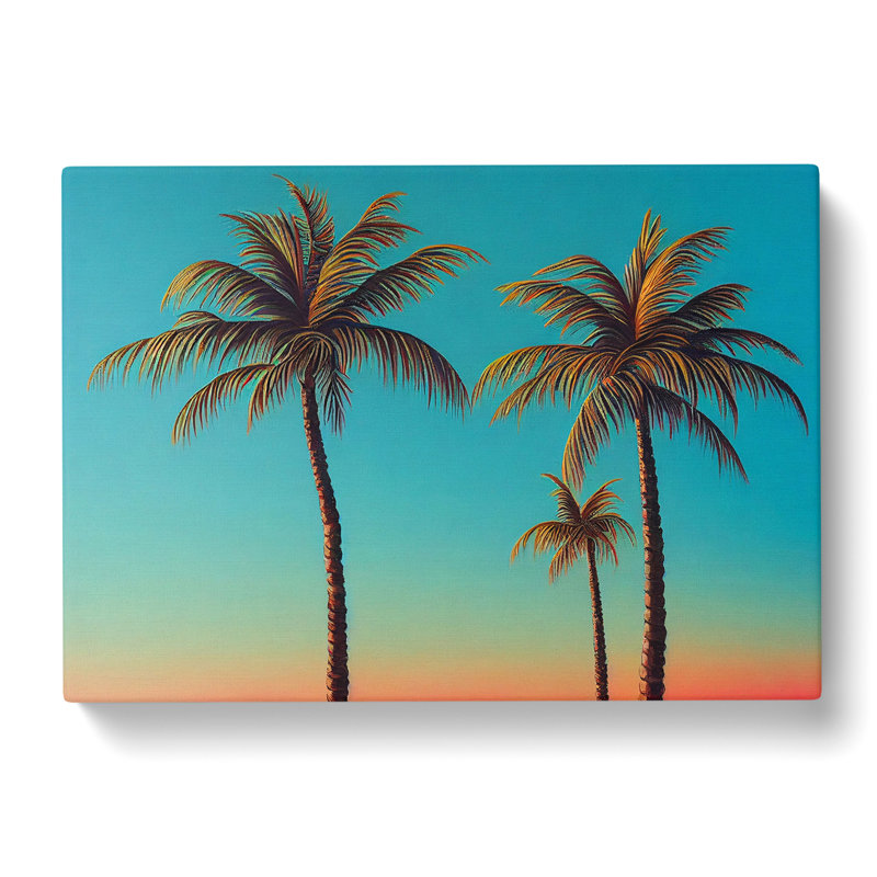 Effervescent Palm Trees - Wrapped Canvas, 35cm H x 50cm W x 3cm D