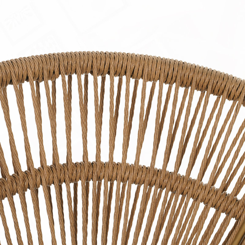 Chaise d'extérieur Papasan, Coussin beige / structure naturelle 