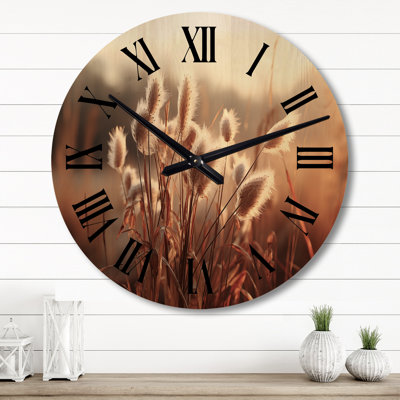 Horloge murale en bois massif Hima