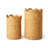 Cole and Grey Rattan Woven Light Brown Decorative and Functional Storage Basket with Wavy Edges Set