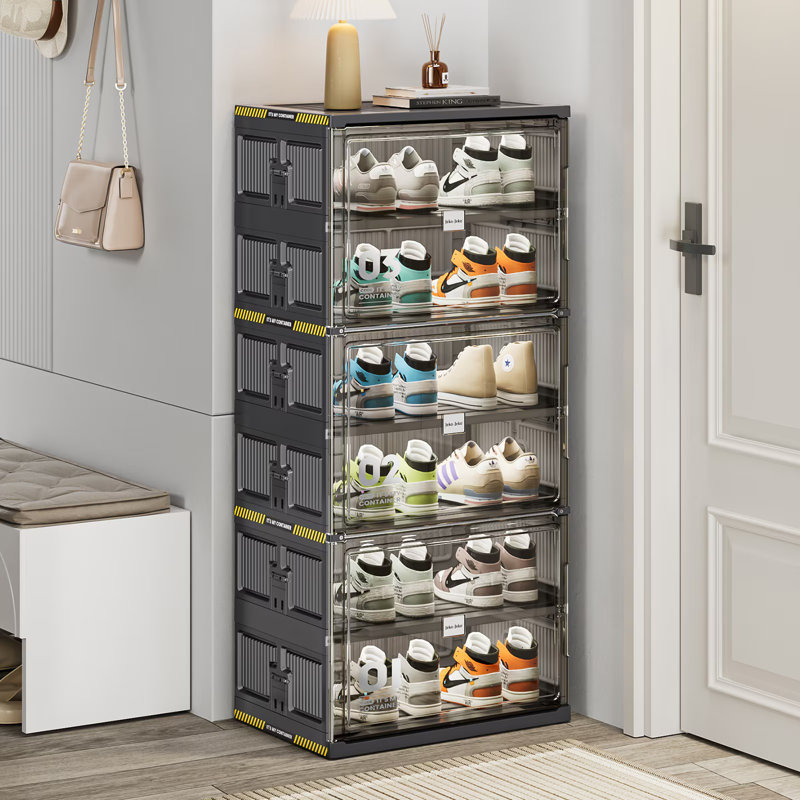 6-Tier Foldable Shoe Rack For Closet Entryway