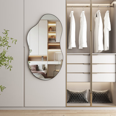 Ashane Asymmetrical Wall Mirror Metal Frame