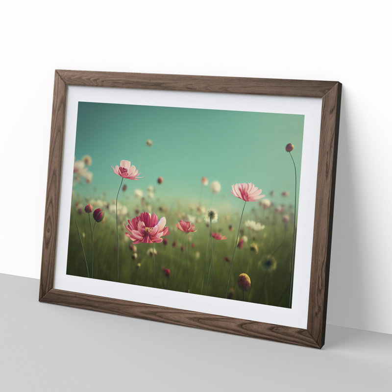 Unbeatable Wildflowers Floral - Framed Print, 34cm H x 46cm W x 2cm D, Walnut Framed