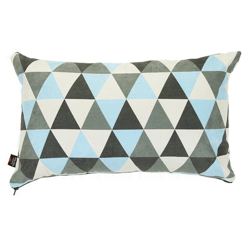 Migrati Geometric Rectangular Cushion, Blue