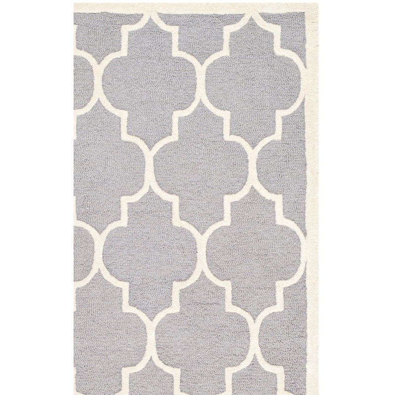 Tapis géométrique en laine touffeté à la main Cambridge, Carré 10 pi
