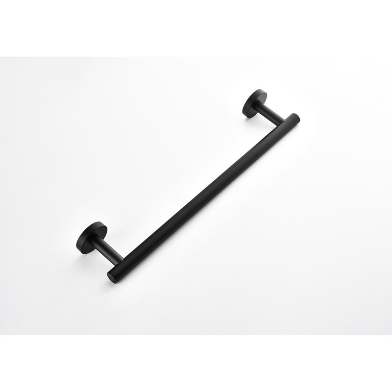 Wall Mounted 6 Piece Bathroom Towel Rack - Stainless Steel, Matte Black, Stylish Design, Scratch-, Rust-, Easy Installation For Different Locations Steel Mount, Elegant Style, Simple Various Areas
