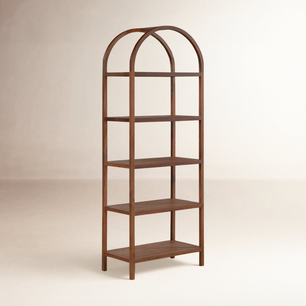 Mishra 30" Oak Bookcase, Walnut