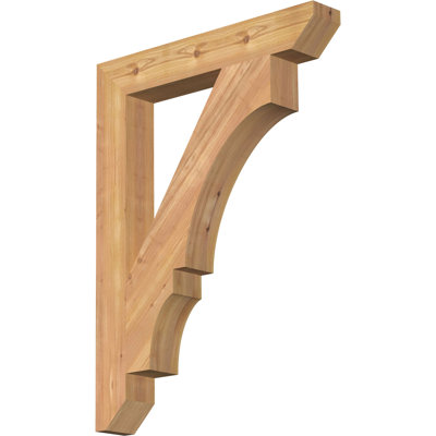 3 1/2"W x 24"D x 32"H Balboa Slat Smooth Bracket, Western Red Cedar