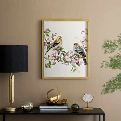 Songbird Duo II Framed Print - Solid Wood