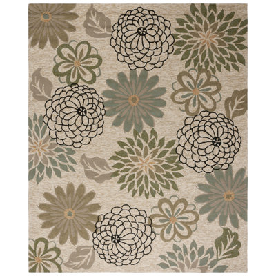 Aldford Hand Hooked Performance Floral Rug