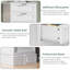 Commode 6 tiroirs 55,3 po 55 po