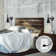 1-Light Black Plug-In Or Hardwire Wall Sconce With Wood-Toned On/Off Rotary Switch On Pivoting Shade