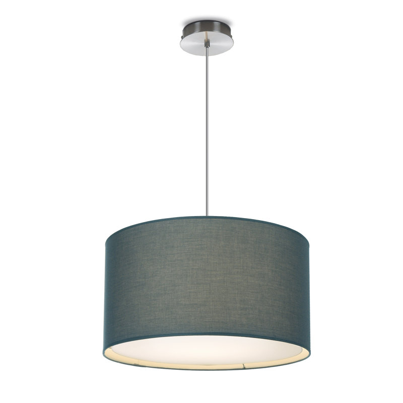 Renteria 24cm H Fabric Drum Lamp Shade, Grey