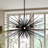 Black Urchin Sputnik 4-Light Satetilite Firework Chandelier