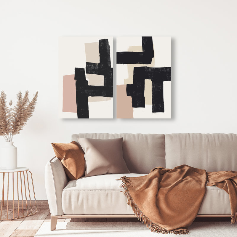 Nowhere Set Abstract Canvas Print by Oliver Gal, Black Frame, 10 x 15, 20"H x 30"W, Gallery Wrapped