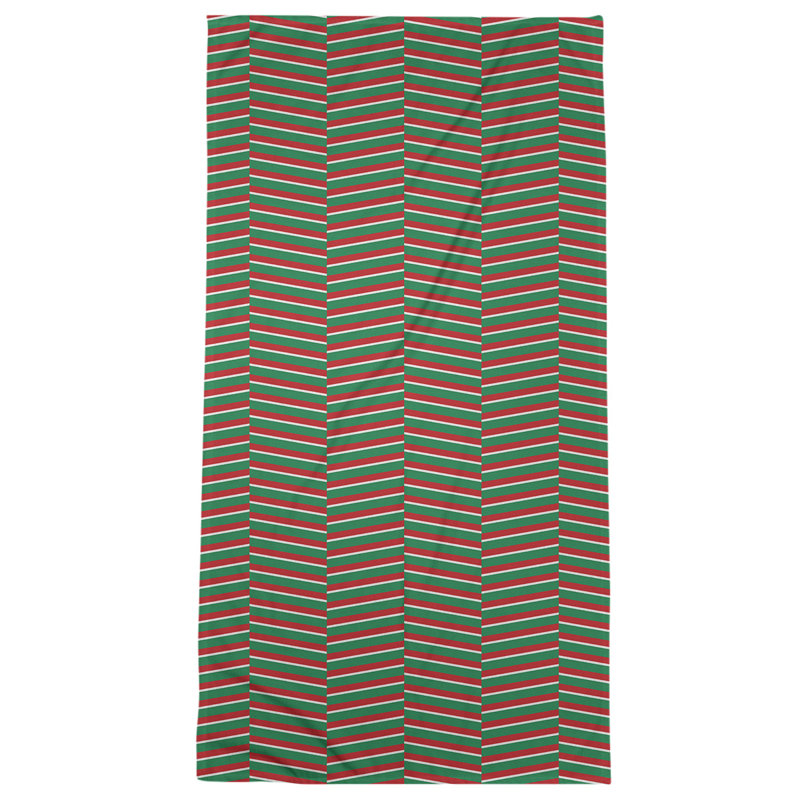 Beach Towel, Red/Green, Poly/Cotton