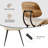 20.5"W Modern Upholstered Faux Leather Dinning Chair With Curved Wooden Backrest-1554952505
