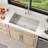33" L Undermount Workstation Single Bowl Stainless Steel Kitchen Sink with Accessories