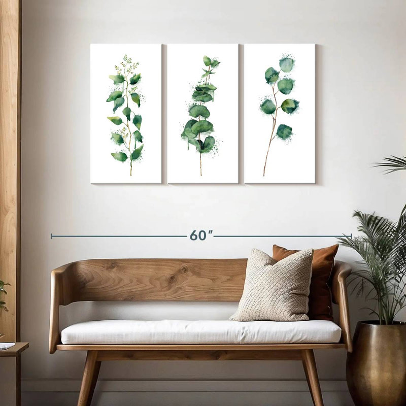 Harnek Lush Leaf Branches Splatter, 28" H x 45" W