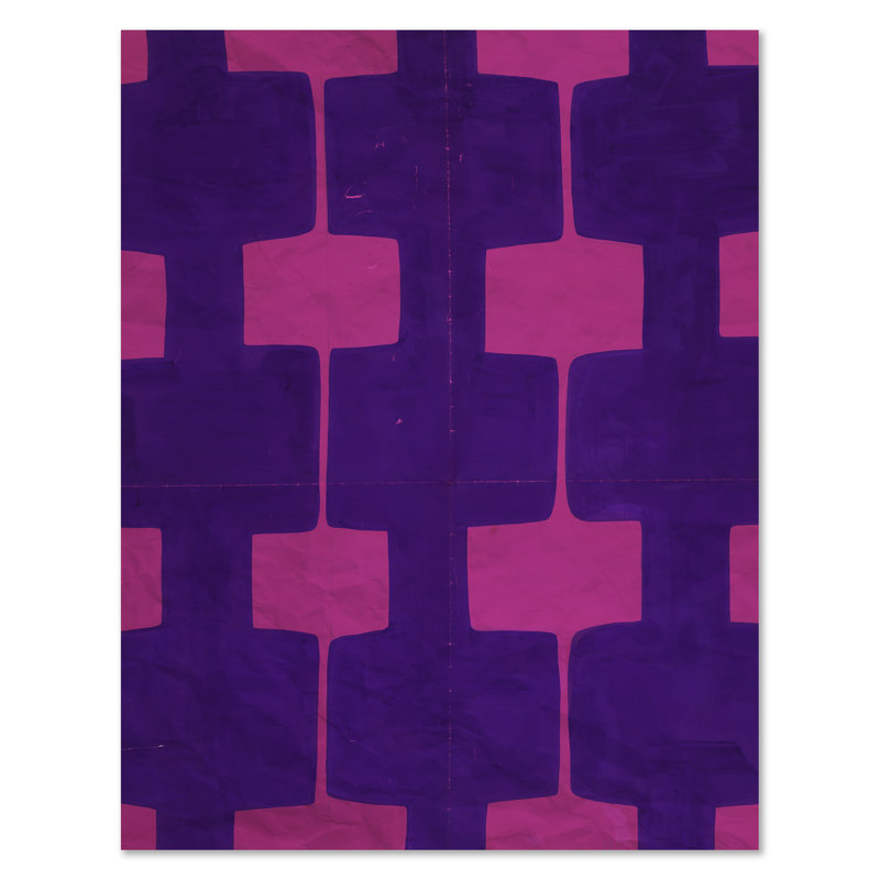 Fuschia Print by Paule Marrot, 54" H x 42" W x 1.25" D, Unframed