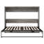 Grey Full Size Bed That Can Be Folded Into Cabinet, Space - Feature, Metal Frame And , No Spring Box Needed, Easy Assembly Project, Manageable Foldable To Solid For Durability, Wood Slats Support