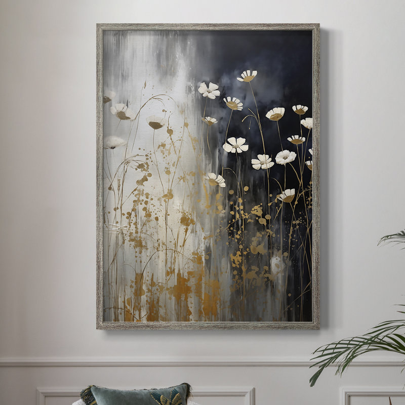 Reproduction encadrée FLORAL Series CDXIV - bois massif, H 11 po x l 9 po