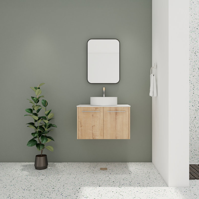 Raffael 29.97'' Single Bathroom Vanity with Stone Top
