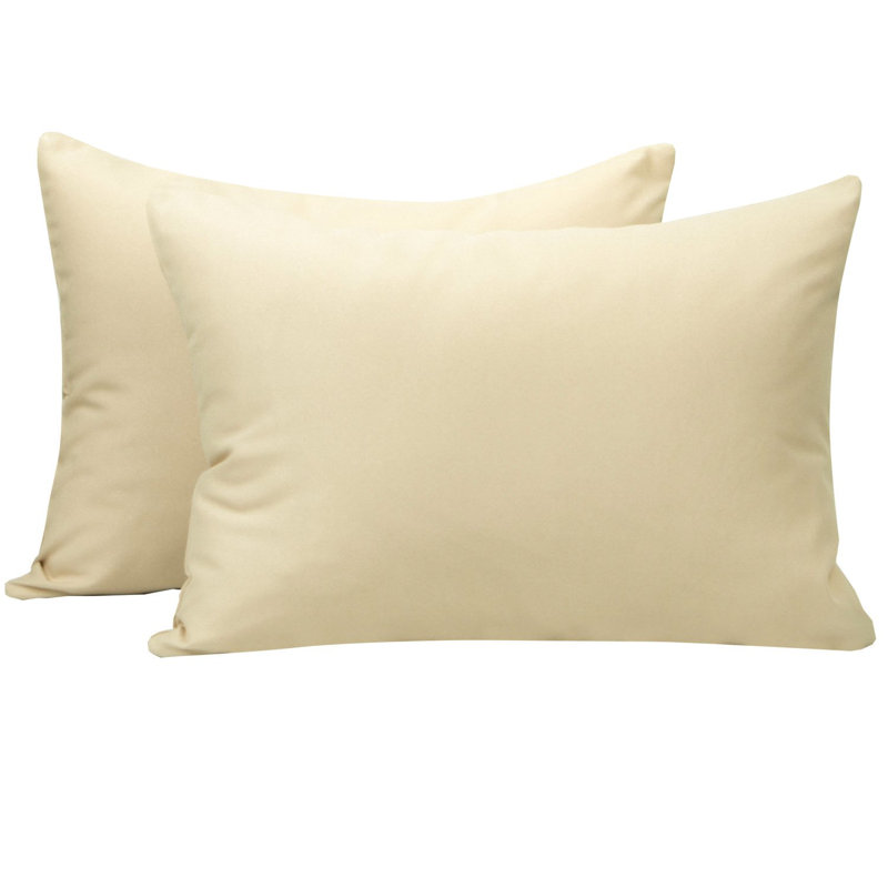 Two piece set of brushed ultra fine fiber zipper pillowcase, Khaki