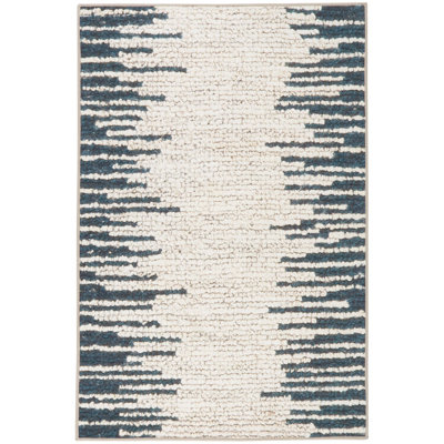 Moss Metal Machine Printed Washable Rug
