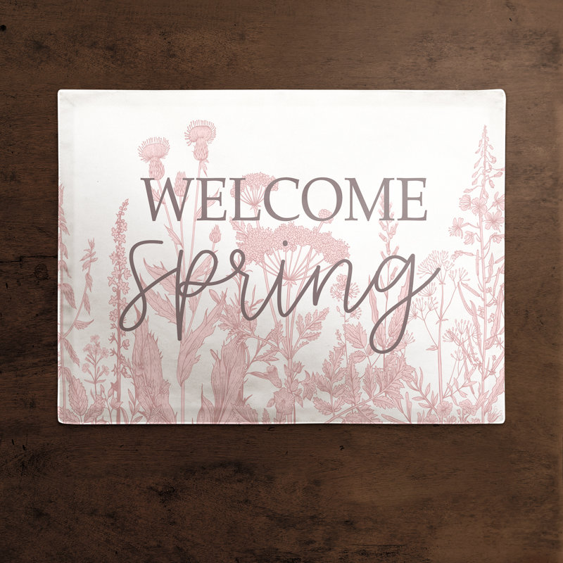 Polyester Floral Rectangle Placemat