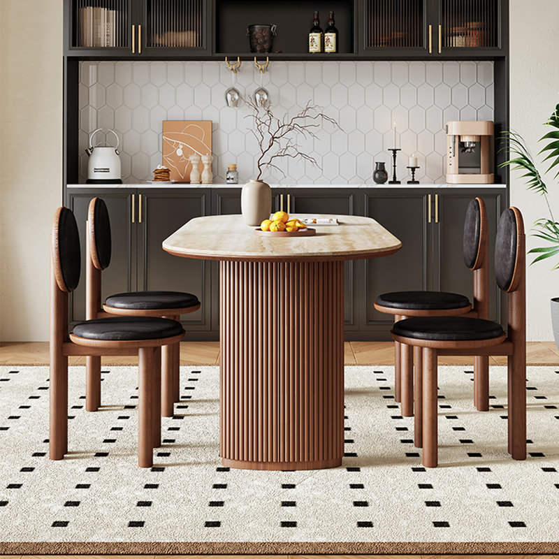 Table de salle à manger en bois de cire blanc rétro français, H 29,52 po x L 55,11 po x l 31,49 po