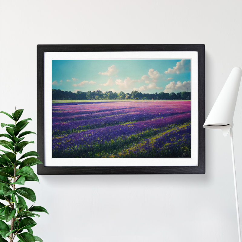 Unbeatable Bluebell Field - Framed Print, Black Framed, 46cm H x 64cm W x 2cm D