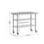 Table de travail commerciale en acier inoxydable avec dosseret et 2 tablettes inférieures-110963482