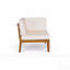 Ensemble de canapé en bois d'acacia 4 pièces Aston, beige