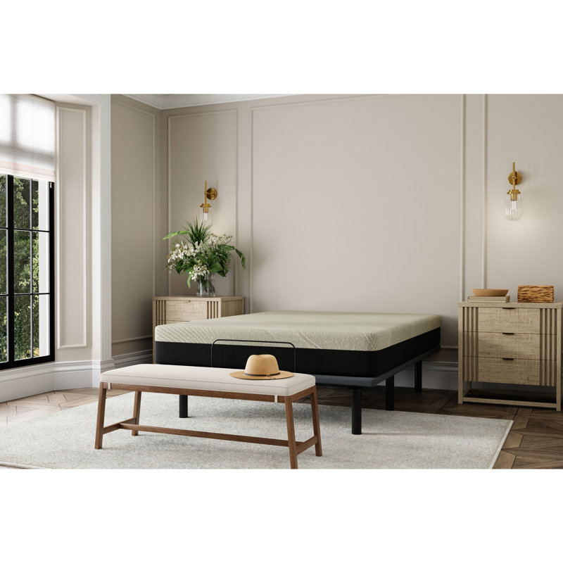Matelas de 10 pouces très grand - mousse viscoélastique imprégnée de gel avec support 5 HD et couche douce pour un confort moyen, ferme, housse amovible de 2,5 po